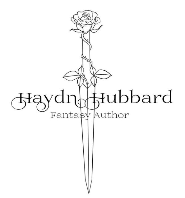 A black and white image of the logo for haydn hubbard.