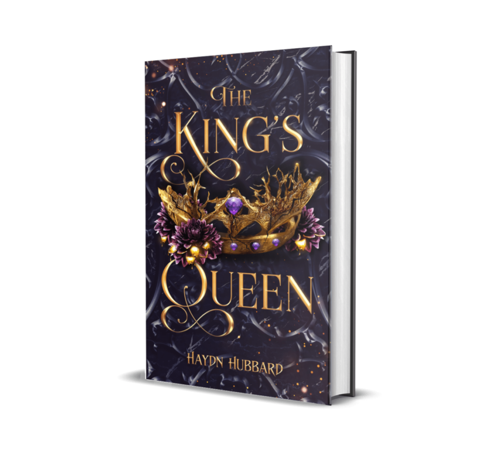 A book cover with the title of the king 's queen.