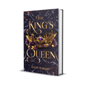 A book cover with the title of the king 's queen.